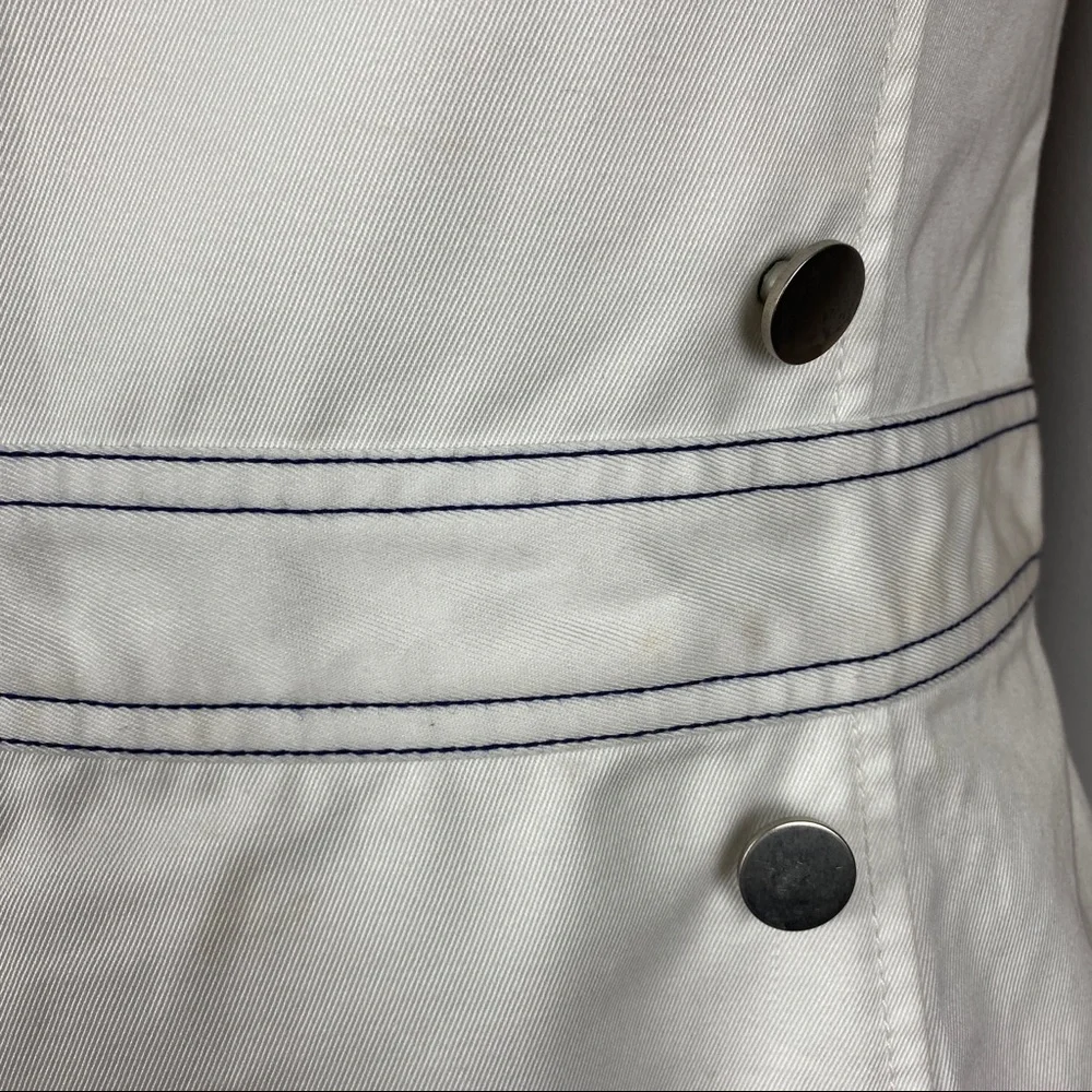 BLDWN WHITE BUTTON FRONT DENIM MINI DRESS - Picture 6 of 13